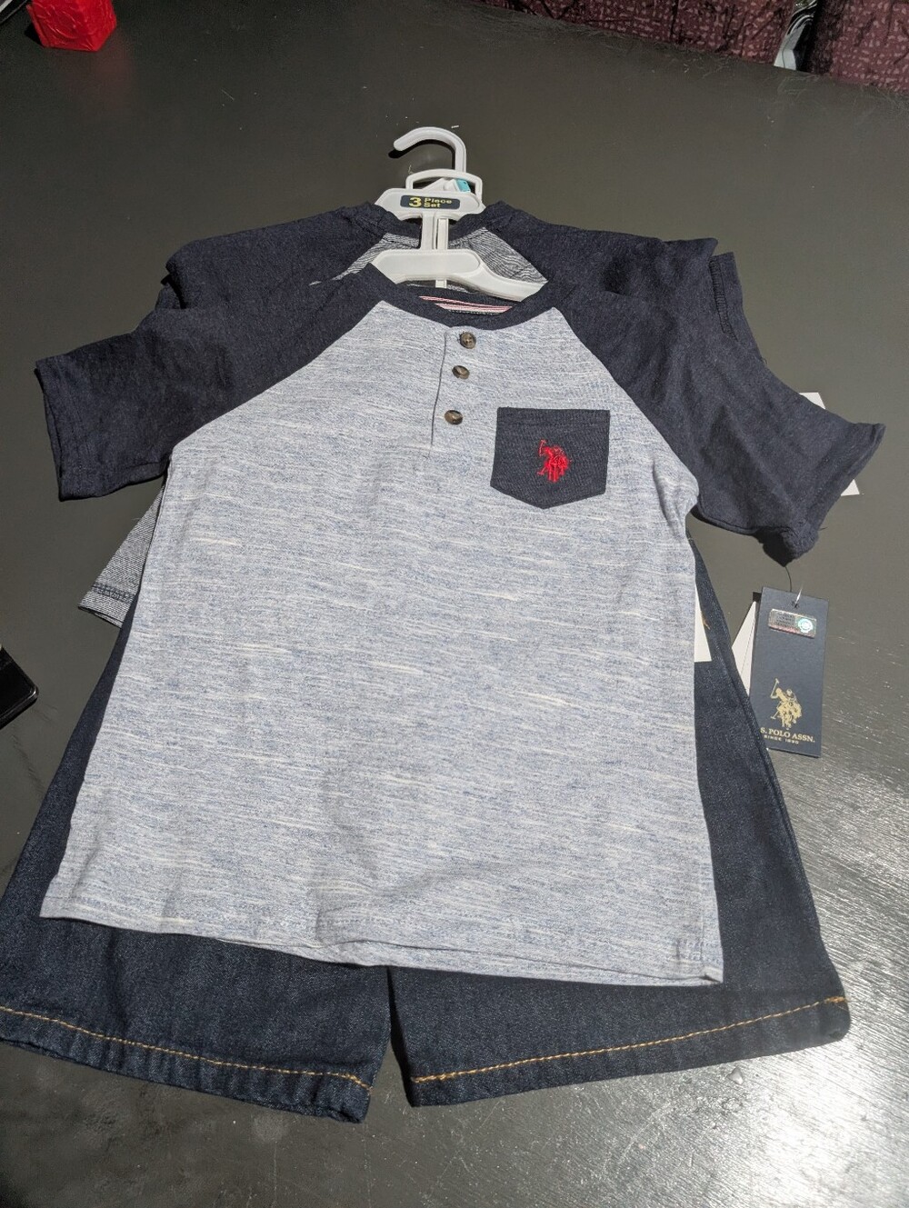 U.S. Polo Assn. Size 5 Boys Set 2 Shirts/1 Short NWT